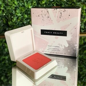 Fenty Cheeks LOLLY POPPY Suede Powder Blush | NEW | Waterproof Blush | Coral